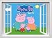 Produktbild unbrending Peppa Pig Wandsticker Peppa Pig Family Wandtattoo Wandmalereien Peppa Pig Schlafzimmer Jungen Mädchen Wandaufkleber