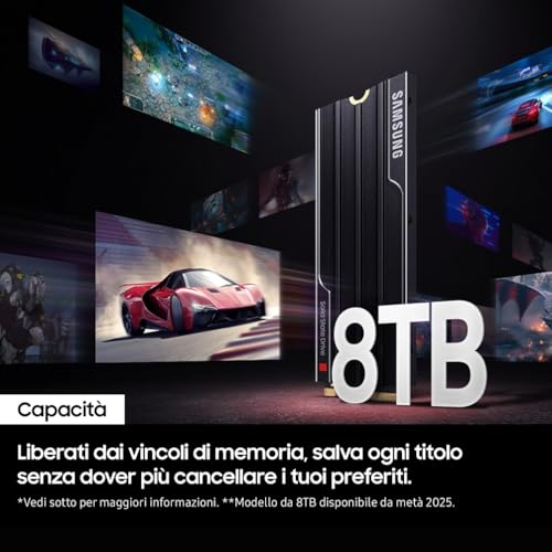 Memorie MZ-VAP1T0CW 9100 PRO SSD Interno con Dissipatore di Calore da 1TB, PCIe 5.0 x4, NVMe 2.0, SSD Progettato per Professionisti e Gamer, Compatibile con PC e Playstation 5 - Hdd - Immagine 7