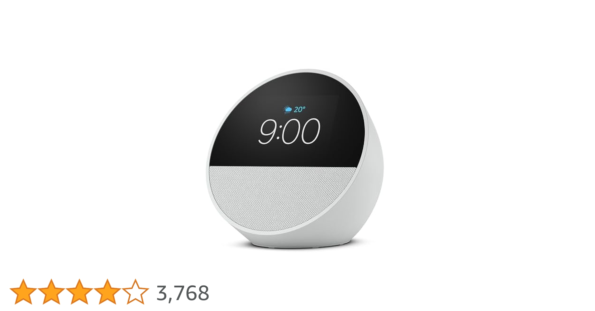 【値下げしました❗️】Amazon Echo Spot ホワイト Amazon | Echo Spot（2024年発売）- スマートアラームクロック