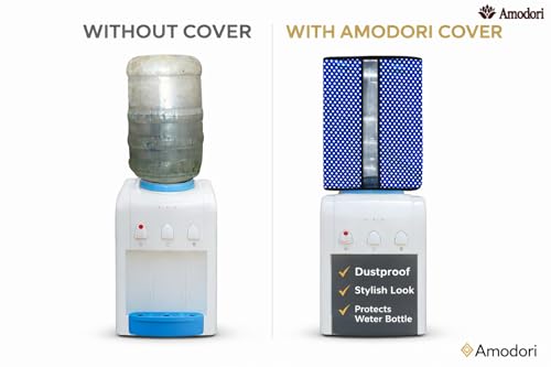 Image of Multicolor 20 Litre Water Dispenser Bottle Cover | Waterproof & Dustproof PVC Fabric | Reusable Protective Cover for 20L Water Can (polka-13)
