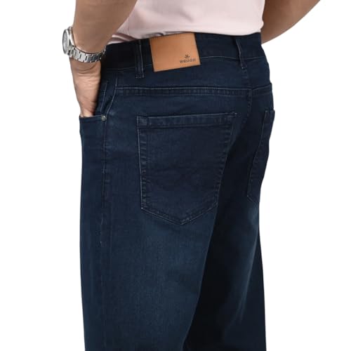 Image of WROGN Men's Stretch Denim Jeans | Straight Fit | Casual Style | Mid Rise