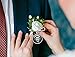 Wedding Boutonniere Bouquet Charm Pin Double Sided Round Photo Charm Mother of the Bride Gift for Groom with Photo Resizing Software