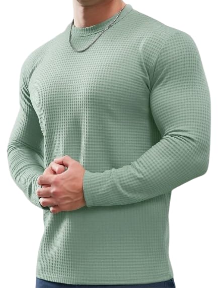 Image of Men's Stripped Full Sleeve Polycotton T-Shirt| Comfortable, Breathable, Lightweight & Stylish