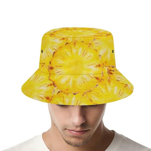 Image of Food Golden Corn Bucket Hats Unisex Washed Cotton Lightweight Outdoor Summer Beach Sun Hats Men Women Bucket Hat for Travel