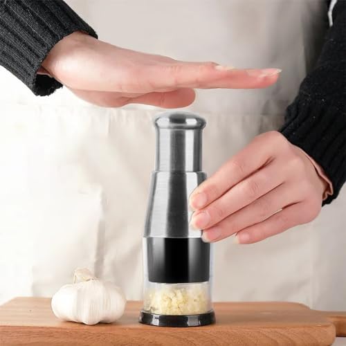 Puxing 22364729 Manual Pressed Chopper Hand Food Chopper Mini Dicer Food Chopper Multi-Functional Manual Garlic Press Stainless Steel Hand Food Chopper Garlic Press thumb #4