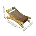 predolo Cat Scratcher Bed Scratch Lounger Indoor Cats Kitten Cute Pet Furniture Scratching Nest Scratching Pad for Sleeping Playing, Wood Color