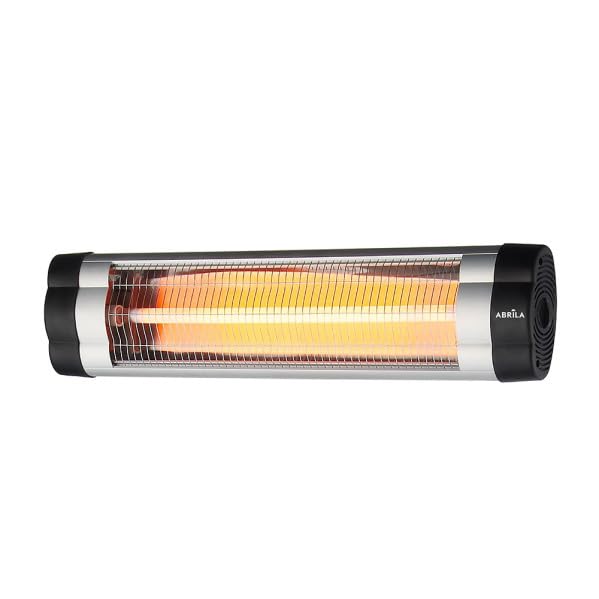 Calefactor Exterior Infrarrojo 1500W con Termostato, Dimensiones 20x61x8.5cm, Montaje Pie/Pared, Ideal para Calentar Espacios Exteriores.
