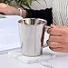 Buyer Star Stainless Steel Dinnerware Set, 12 Pcs, Silver, Rainbow, All Occasions, Includes 4*9 inch Plates, 4*5.1 inch Bowls, 4*Double-Layer Cups, Stackable, Durable, Non-Toxic, Dishwasher Safe