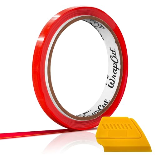VViViD Wrap Cut 32ft (10M) Vinyl Wrap Edge Cutting Detailer Tape Including Yellow Detailer Squeegee