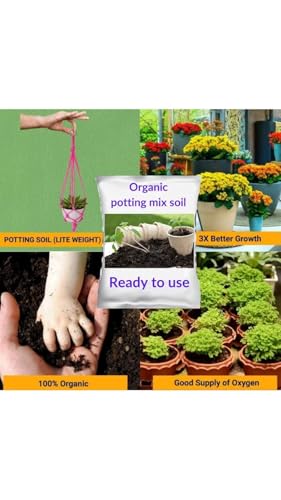 Image of Garden Potting Soil Mix for Plant - 25Kg Ready to Use All Purpose Potting Soil Mix | Made with Vermicompost /Neem Cake /Mustard Cake Powder /Cocopeat /River Sand /Bone Meal /Rice Husk 25Kg