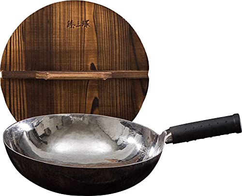 Natural Wood Wok lid/Cover Healthy and Environment Friendly Anti-Bacteria Light (36CM)