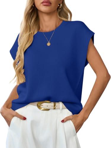 Image of GREAIDEA Womens Sweater Vest Cap Sleeve Business Casual Tops Work Shirts