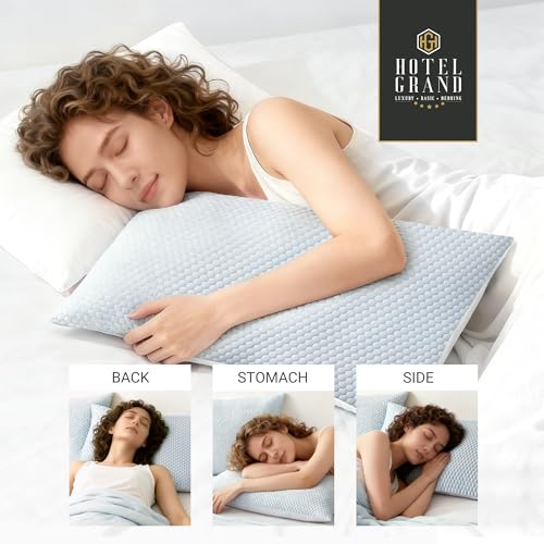 Image of Hotel Grand Cooling Soft Low‑Profile Pillow Queen Size Set of 2