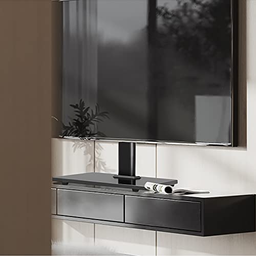 Tavr Universal Swivel Tv Stand Base Tabletop Tv Stand For 27 32 42 43 47 50 55 Inch Lcd Led Flat Screen Tv-Height Adjustable Tv Mount Stand With Tempered Glass Base,Hold Up To 88Lbs,Max Vesa 400X400Mm #TOP6