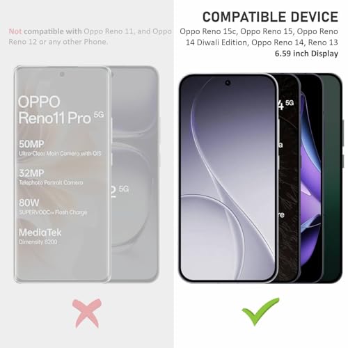 Image of Military-Grade Gorilla Tempered Glass for Oppo Reno 13 / Reno 14 / 14F / Reno 15 /15F / 15C / Oppo F31 / F31 Pro /Realme 15T | 9H Hardness, Edge-to-Edge, Bubble-Free [Pack of 1]
