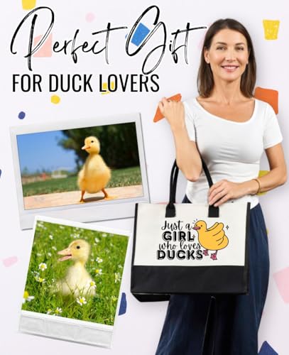 Bolso Tote de Lona para Mujeres Amantes de Patos miniatura 6
