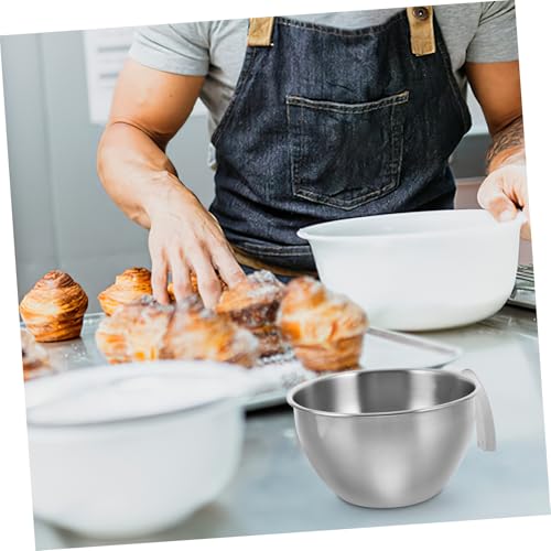 Tazón de Acero Inoxidable con Pico y Asa Mediano para Cocina miniatura 5