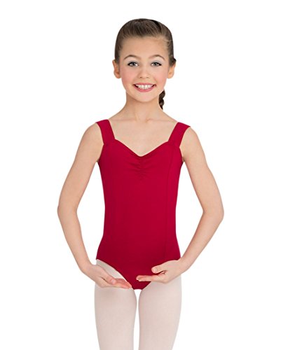 Justaucorps Capezio de danse classique grenat à fronce frontale élégante