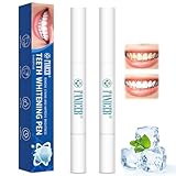 2 Pezzi Penna Sbiancante Denti,Cura Sbiancamento de Denti,Rapido Sbiancamento dei Dentale,Rimuove le Macchie e Tartaro Superficiali,Kit Sbiancamento Dentale Professionale