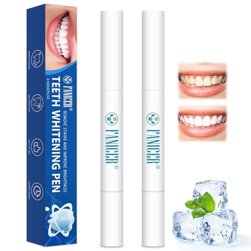 2 Piezas Lapiz Blanqueador Dental,Blanqueamiento Dental Efectivo,Rápida Blanquear los Dientes,Elimina Manchas de Dientes Forma Rápida y Años de Decoloración,Fácil de Aplicar en Casa