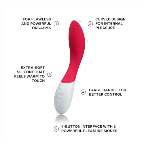 Image of LELO Mona 2 G Spot Vibrator for Women with 6 Intensity Modes - Premium Body-Safe Silicone Sex Toys for Women - Discreet Waterproof Adult Toys for Pleasure