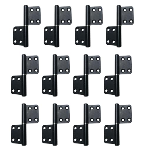 SEIWEI 12 Pcs Aluminum Alloy Lift Off Hinge Flag Hinge with Silent Design, 360 Degree Rotation for Indoor & Outdoor DIY Project, Easy to Install