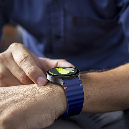 Image of WRIGSS Silicone Strap Compatible with Samsung Galaxy Watch 7 6 5 4 FE Original Style Wavy Smart Watch Straps For Men Women, 40mm 44mm Standard & Classic