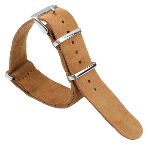 Bracelet de montre bleu 22mm en cuir suède souple pour le bureau