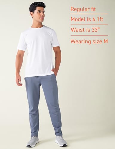 Image of DAMENSCH Men Mid Rise Regular Fit Cotton Blend Solid Moisture Wicking Antimicrobial Zipper Pocket Super Comfortable Baby Terry Lounge Joggers