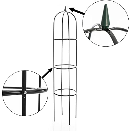 Rankobeliskt 200cm Metall - Säule Für Kletterpflanzen & Rosen