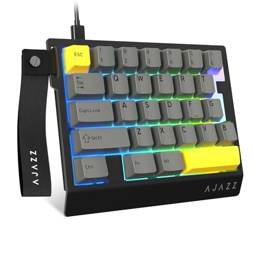 あっこ A.JAZZ AK029 Wired One-Handed RGB Gaming Keyboard,29-Key Layout