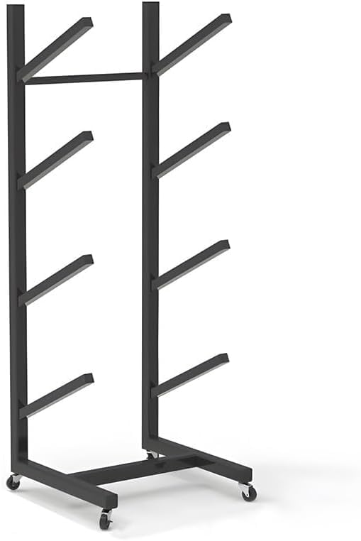 Metal Floor-Standing Display Rack for Skateboards and Skis - Space-Saving Organizer for Sports Equipment Storage