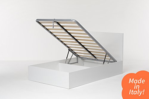 Cangù, Hi Box Letto Contenitore, Bianco, 120 x 190...