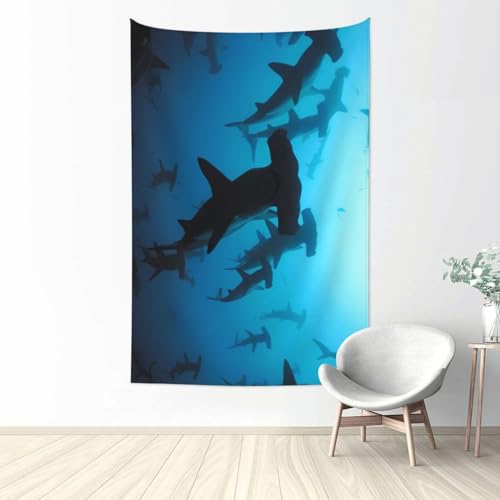 Tapisserie requins marteaux pour habiller un mur vide avec style