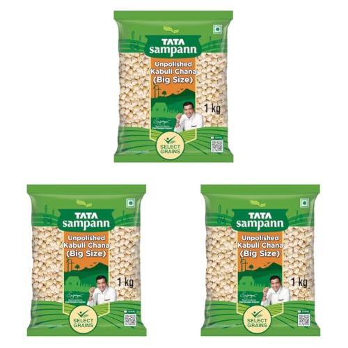 Image of Tata Sampann Unpolished Kabuli Chana (Big Size), 1kg (Pack of 3)