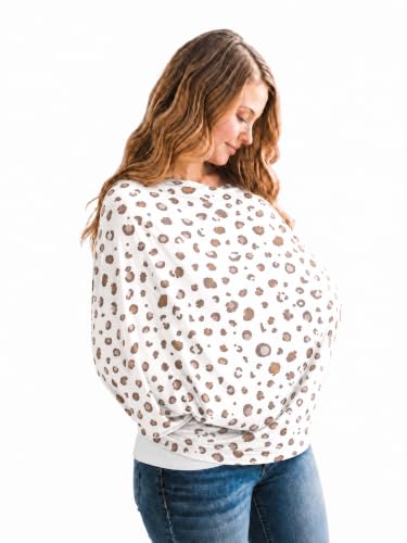 Image of Copper Pearl Nursing Cover for Breastfeeding - Multi-Use Baby Car Seat Canopy, Stroller Shade & Breast Feeding Wrap for Women, Stretchy Breathable Carseat Shawl for Boy or Girl, Millie