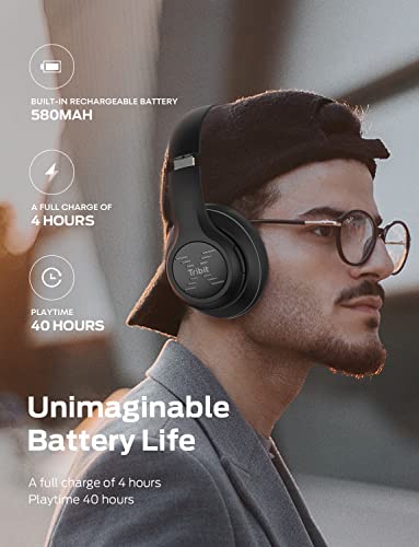 Tribit Wireless Bluetooth Over Ear Headphones with Mic Tribit