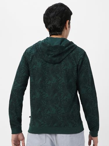 Image of Urbano Fashion Men's Cotton Regular Fit Printed Full Sleeve Casual Hooded Winterwear Sweatshirt