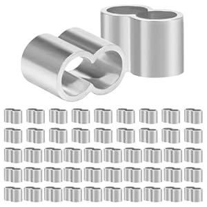 Pohove 50 Stück Seilklemme 6mm Aluminium