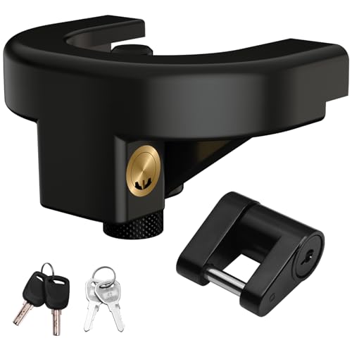 ZHDD 2 Inch Trailer Hitch Lock Kit,Heavy Duty Anti-Theft Trailer Tongue Reinforced Solid Steel Tow Coupler Locks Set for RV,Camper,Boat,Caravan