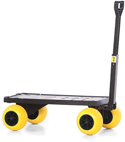 Plus One Cart PO600A-BG PO600A-YL Flatbed Dolly Yard Cart