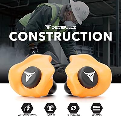 Decibullz Custom Molded Earplugs Pro Pack (Orange) Bundle