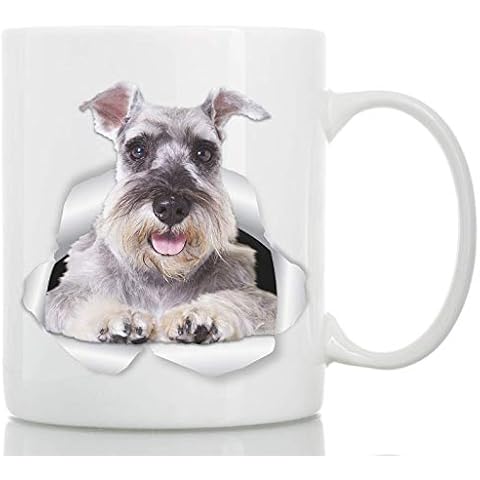 Super Gray Schnauzer Mug - Ceramic Schnauzer Coffee Mug - Perfect Schnauzer Gifts - Funny Cute Schnauzer Dog Mug for Dog Lovers and Owners (11oz) Cover