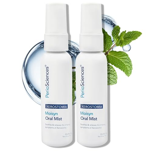 Moisyn Dry Mouth Spray Moisturizing Oral Spray & Saliva Substitute for Dry Mouth Retains Oral Moisture for Extreme Dry Mouth Relief - Alcohol-Free Xylitol Mouth Spray - Mild Mint (2oz - 2Pk)