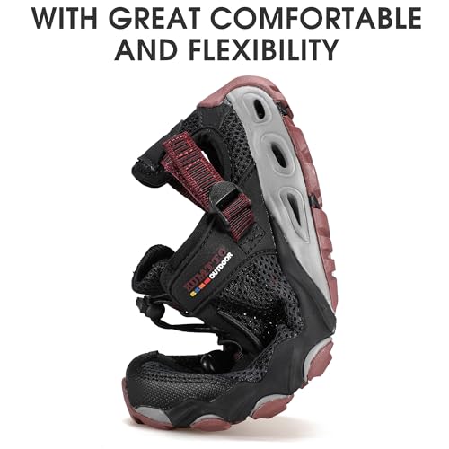 Image of HUMTTO Women's Amphibious Water Shoes - Closed Toe Hiking Sandals Summer Outdoor Water Sandal Non-Slip River Shoes Quick Drying Aqua Shoe
