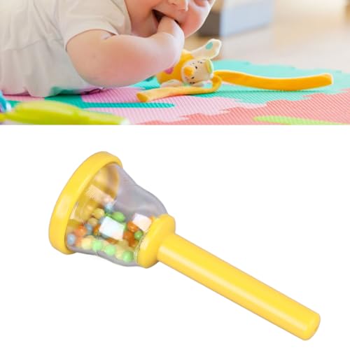 Sino de mão infantil, sino de percussão de mão de plástico para treinamento de aderência infantil, b