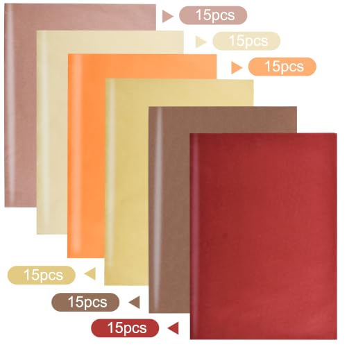 Image of BEISHIDA 90 Sheets Brown Orange Series Tissue Paper Bulk for Gift Wrapping