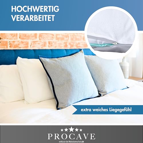 PROCAVE Feinflanell - Schutzbezug für Kissen in der Größe 100 x 100 cm Kissenbezug aus 100% Baumwolle mit Reißverschluss - Made in Germany - schützt Das Kissen vor Verunreinigung