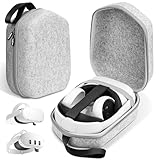 sarlar Hard Carrying Case Compatible with Meta Quest 3S/Quest 3/Oculus Quest 2/Vision Pro Official Original/Elite Strap VR Headset and Controller Accessories, Suitable for Travel and Home Storage
