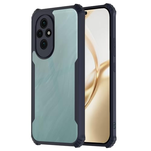 Image of Pikkme Crystal Clear Transparent Back Cover | Ultra Hyrbid | Full Camera Protection | Raised Edge | Bumper Case for Honor 200 5G (Blue)